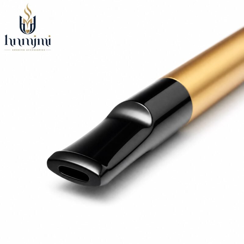 Reusable Cigarette Filter Holder - Gold, Long Filter Core, Includes 1 Cartridge