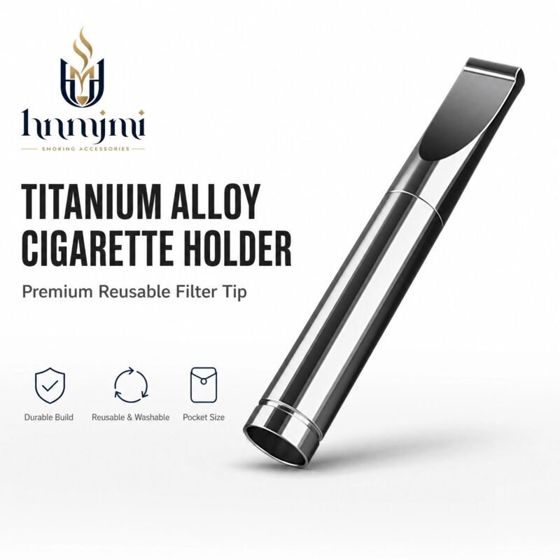 Titanium Alloy Cigarette Holder Filter - Reusable, Smooth Draw, Baffle-flow design