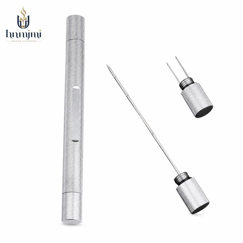 Cigar Draw Enhancer Tool - Stainless Steel, Dual Needle, Portable, Smooth Draw