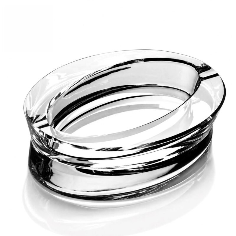 hnmjmi Crystal Glass Ashtray Set - 5 Stylish Designs, Premium Quality, Gift-Ready