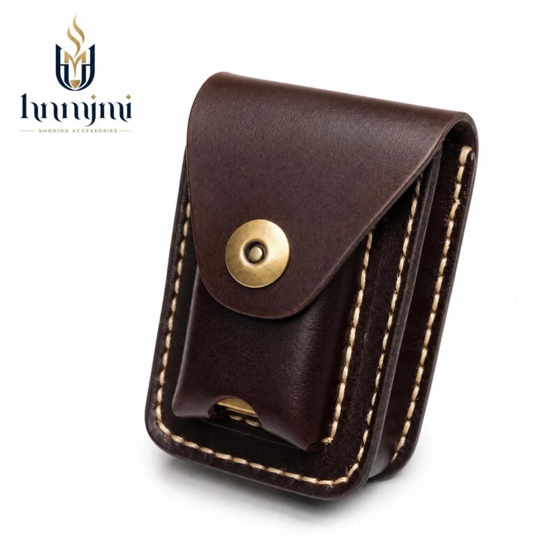 Premium Leather Cigarette Case - Genuine Leather, Snap Closure, Fits Standard Pack, 3 Colors
