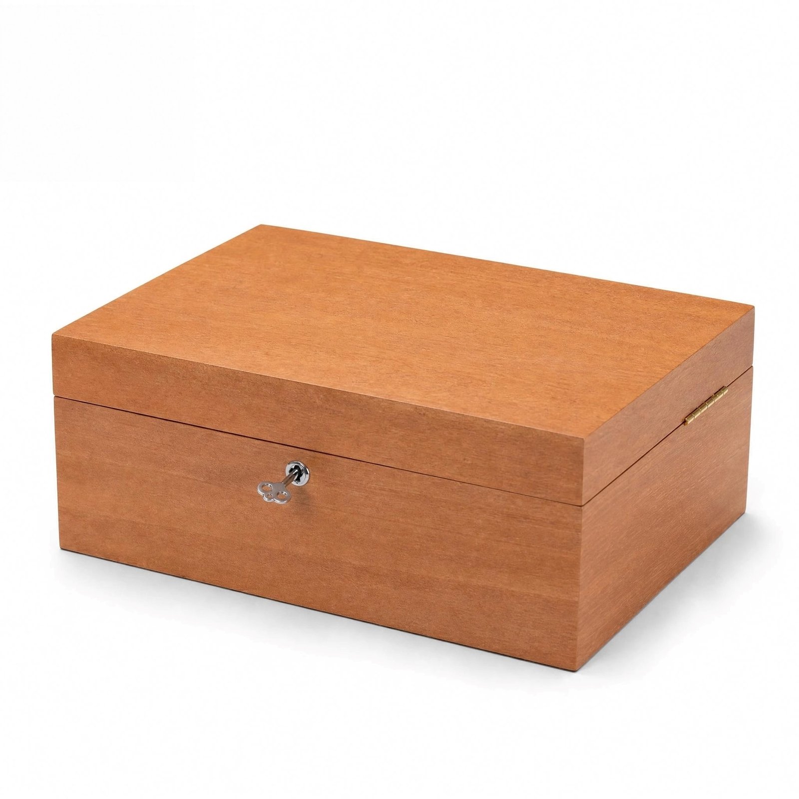 Cedar Wood Cigar Humidor Box - 2-Tier, Lockable, Hygrometer & Dual Humidifiers, Spanish Cedar Lined - Image 2
