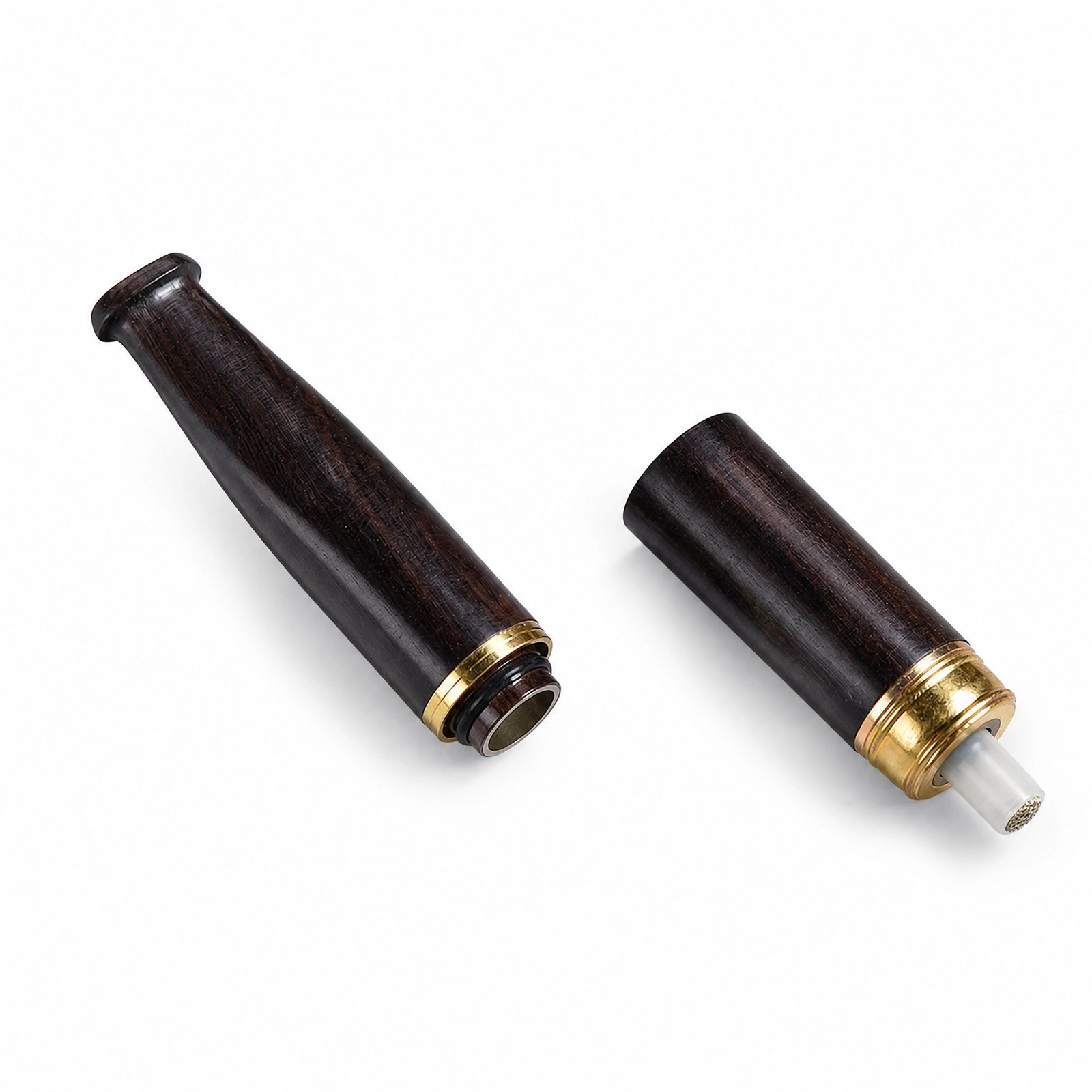 hnmjmi Ebony Wood Cigarette Filter Holder - Detachable, Metal Reinforced, Reduces unwanted particles - Image 2