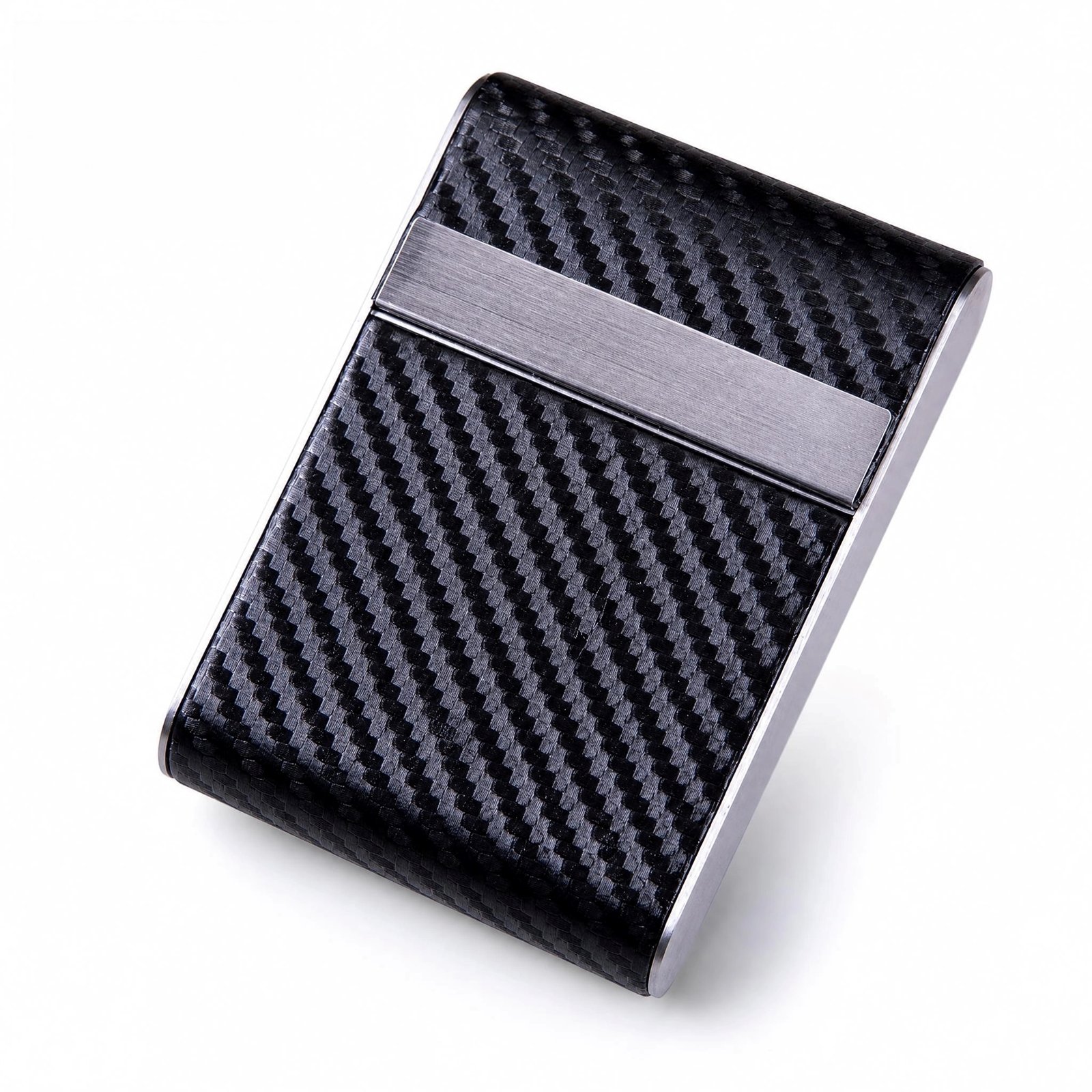 Premium Leather Cigarette Case - Metal Frame, Magnetic Flip Closure, Holds 20 Cigarettes, 5 Colors - Image 3