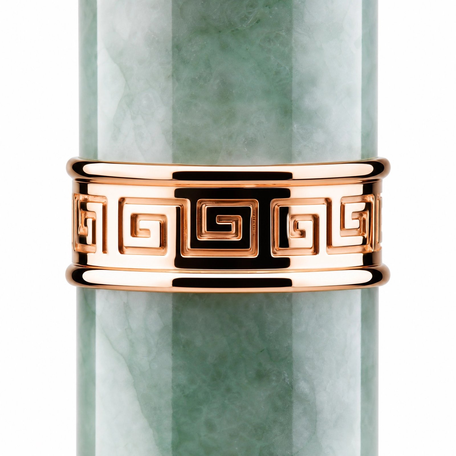 hnmjmi Jade Cigarette Filter Holder - Natural Stone, Reusable, Gold Accent - Image 4