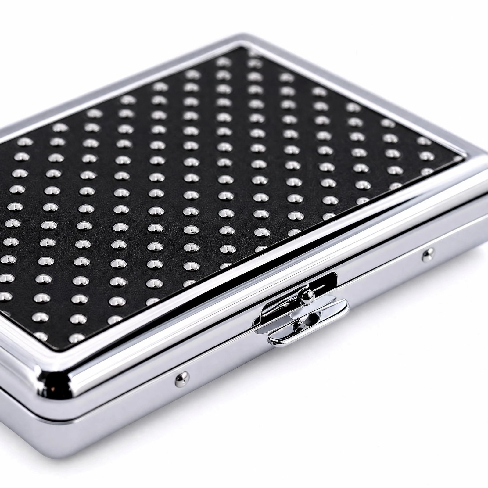 Premium Metal Cigarette Case - Sleek Compact, Snap Closure, 3 Textured Designs - Image 4