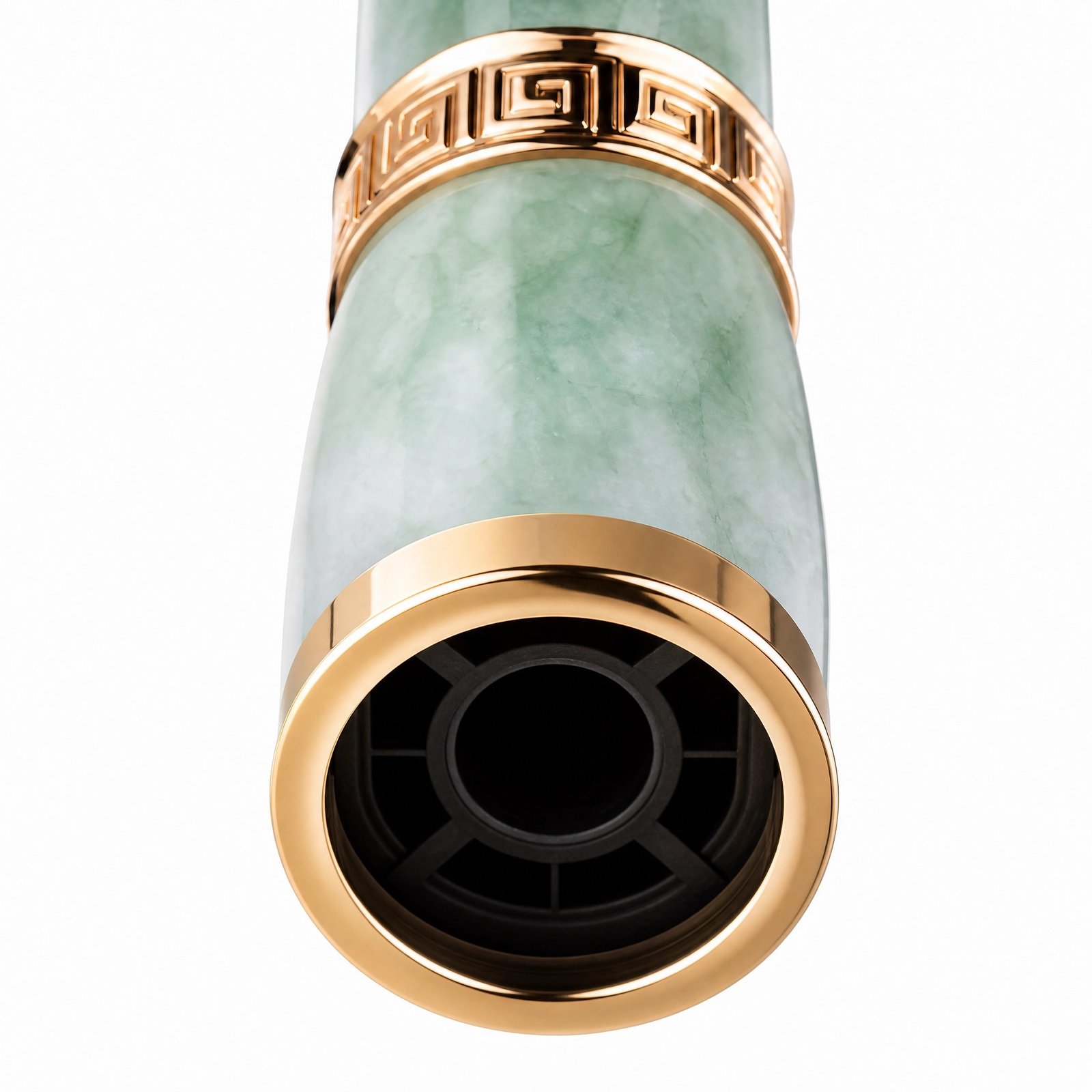 hnmjmi Jade Cigarette Filter Holder - Natural Stone, Reusable, Gold Accent - Image 5