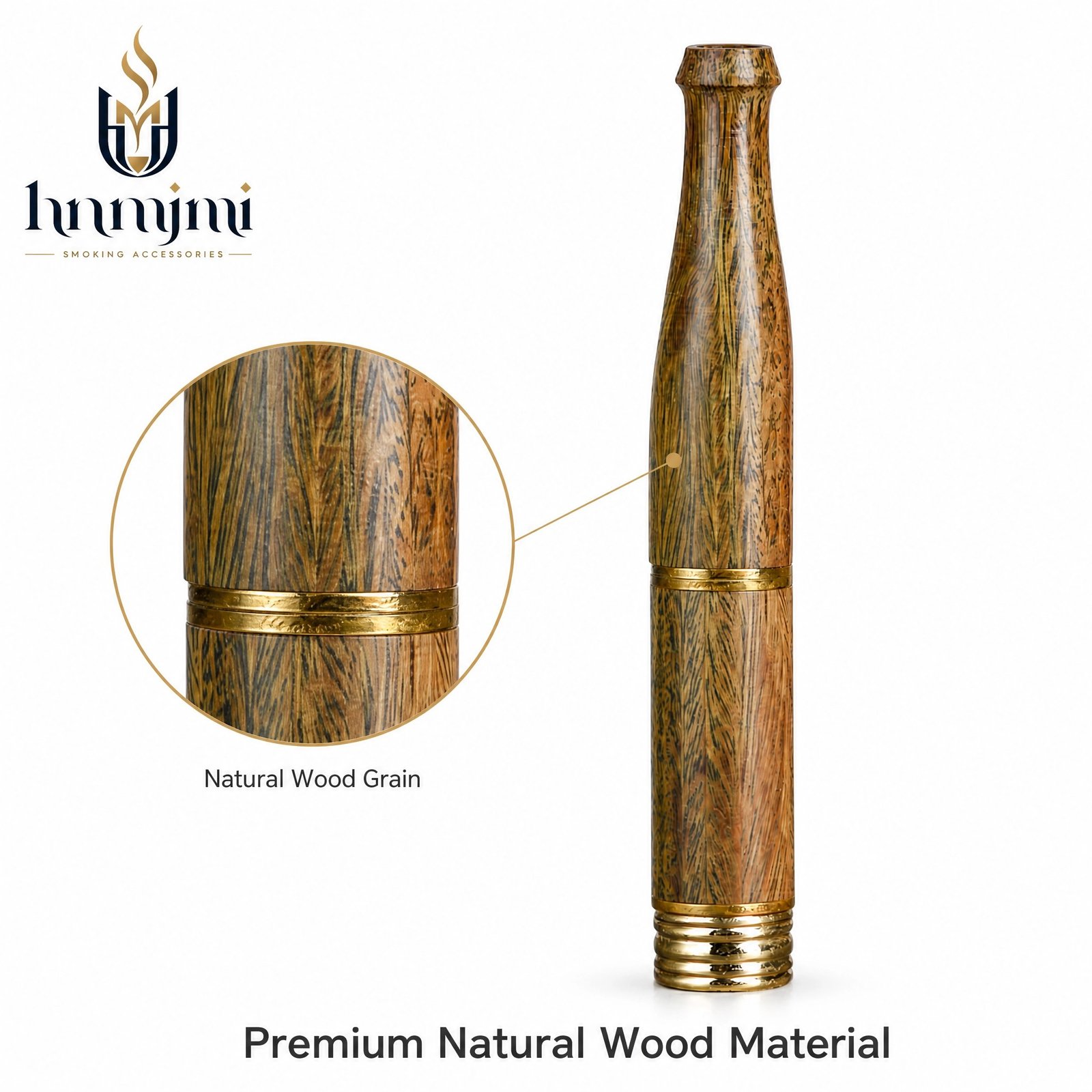 hnmjmi Wood Cigarette Filter Holder - Natural Wood, Reusable, Smooth Draw - Image 5
