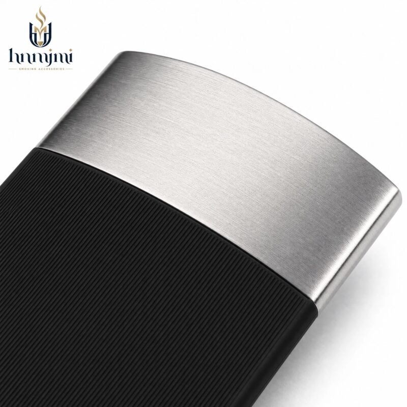 Premium Metal Portable Case - Brushed Steel, Silicone Grip, Holds 10 Sticks, Slim Design