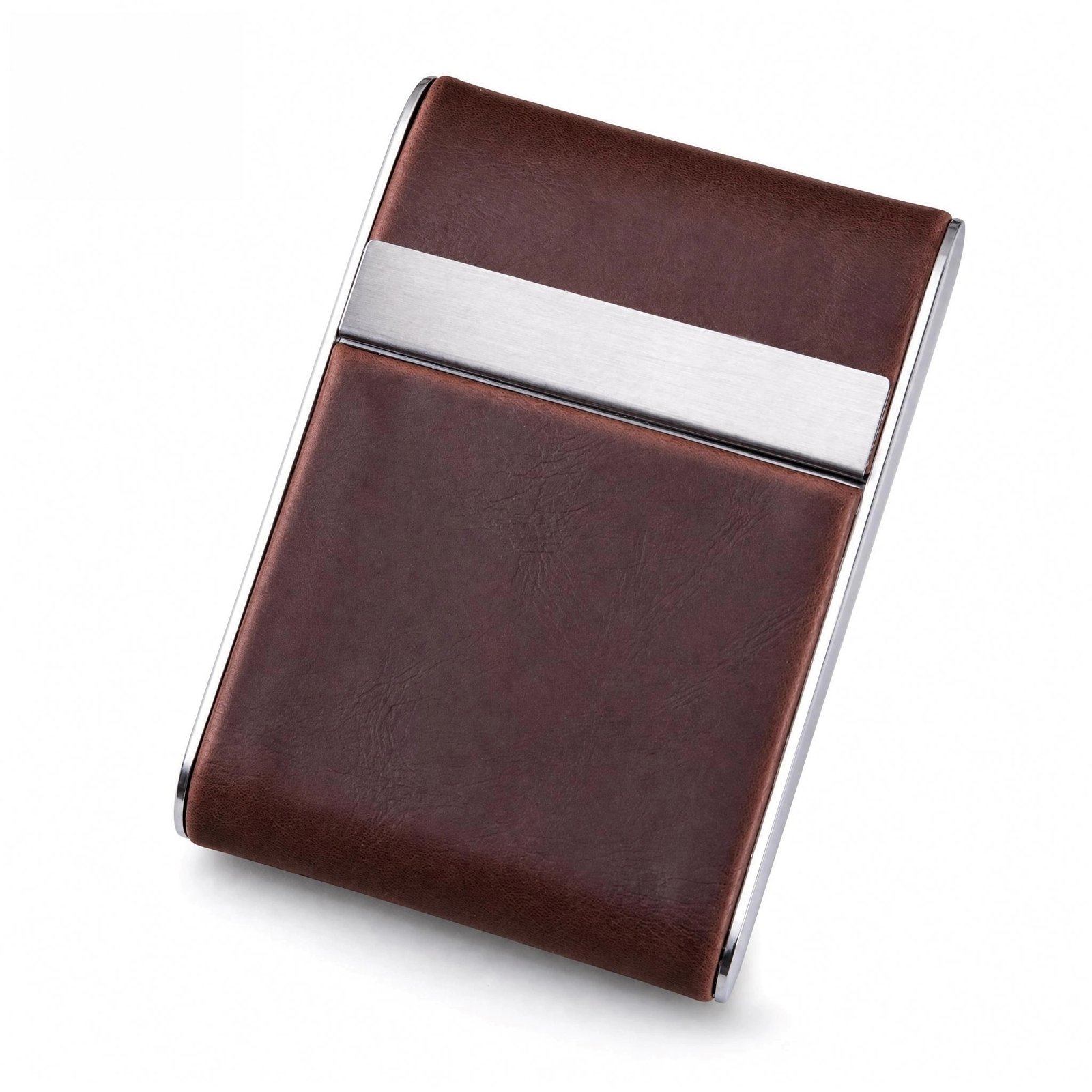 Premium Leather Cigarette Case - Metal Frame, Magnetic Flip Closure, Holds 20 Cigarettes, 5 Colors - Image 5